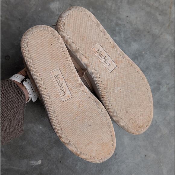 Max Mara Tunny Beige Textile/Leather Platform Sneakers, size EU37.5/US7.5 - Picture 7 of 10